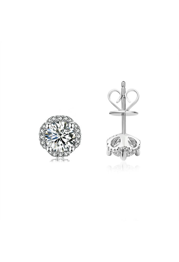 Espléndidos aretes de diamantes moissanite