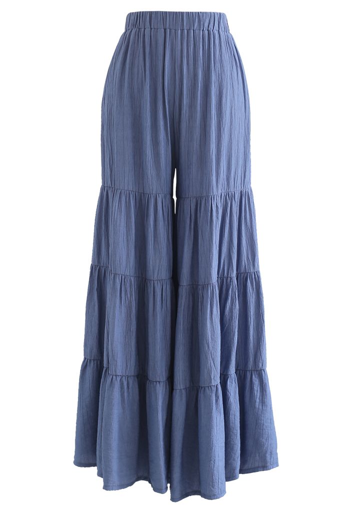 Pantalones de pernera ancha en azul marino Días soleados