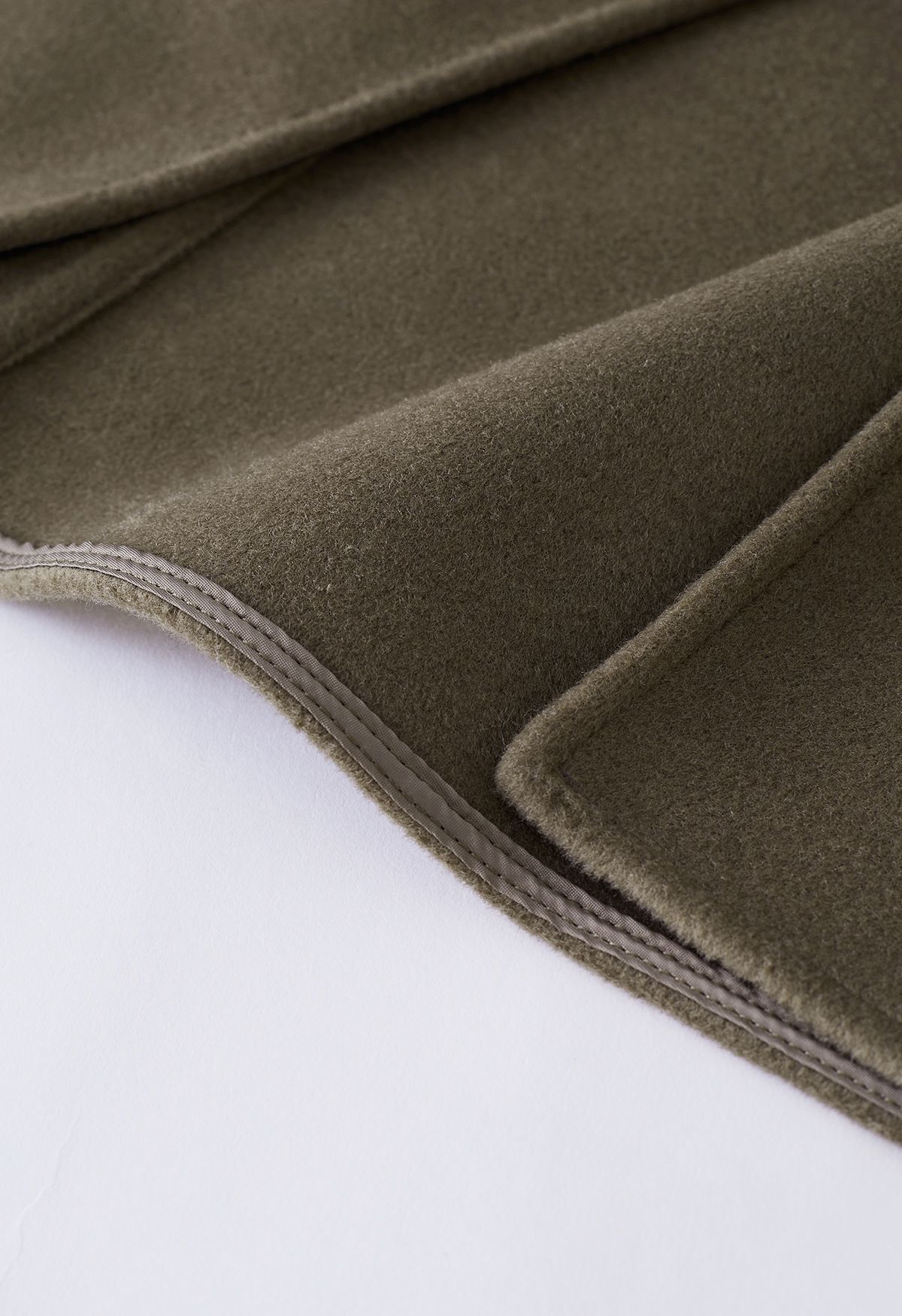Conjunto de blazer corto de mezcla de lana y chaleco con cinturón en marrón