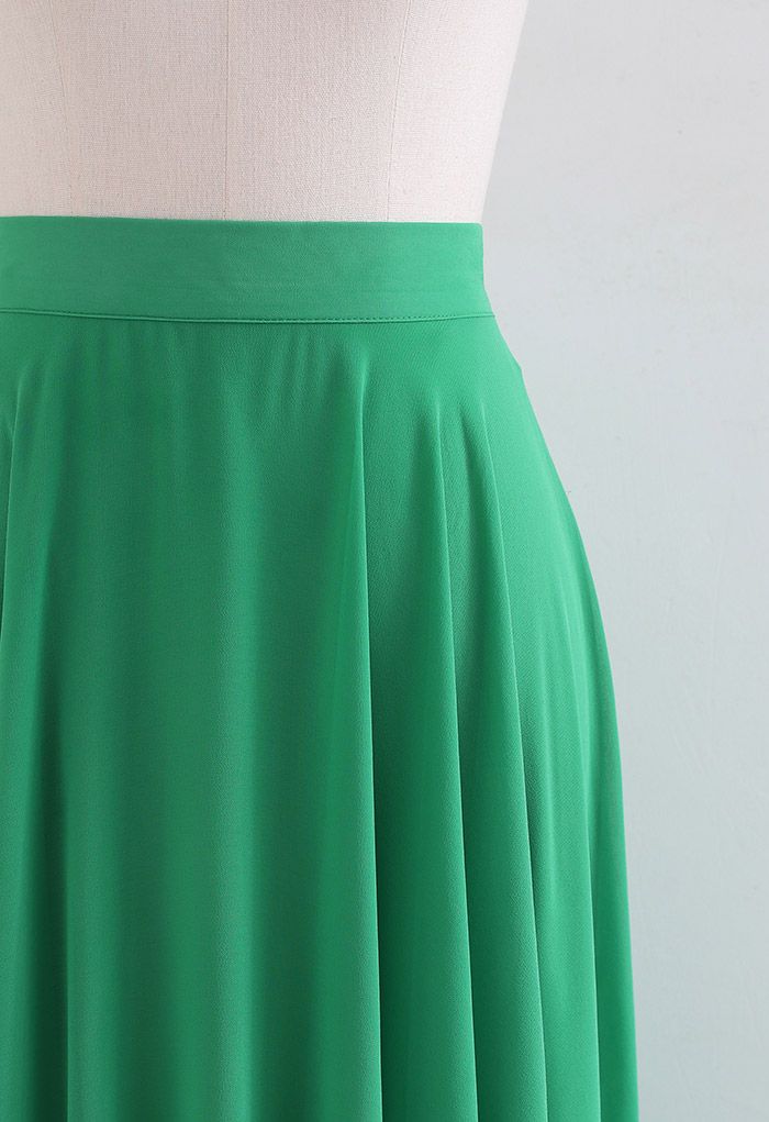 Falda larga de gasa Timeless Favorite en verde