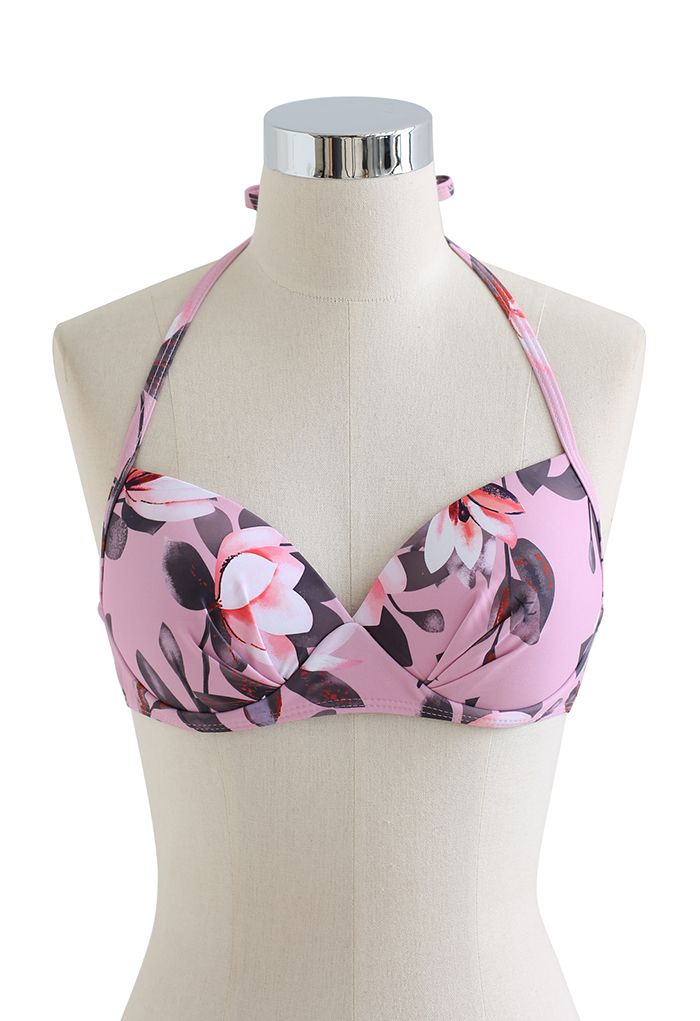 Bikini de manga larga de dos piezas Magnolia en rosa