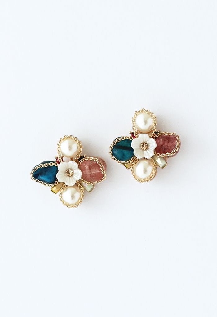 Joyas Mixtas Aretes Florales