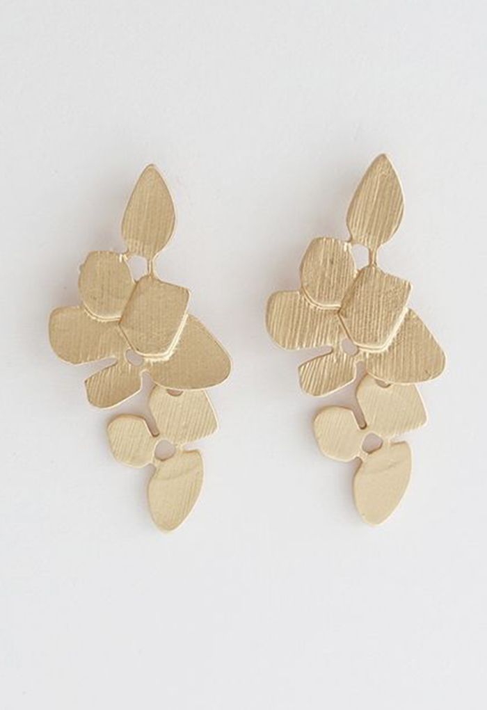 Pendientes colgantes de hojas de flores