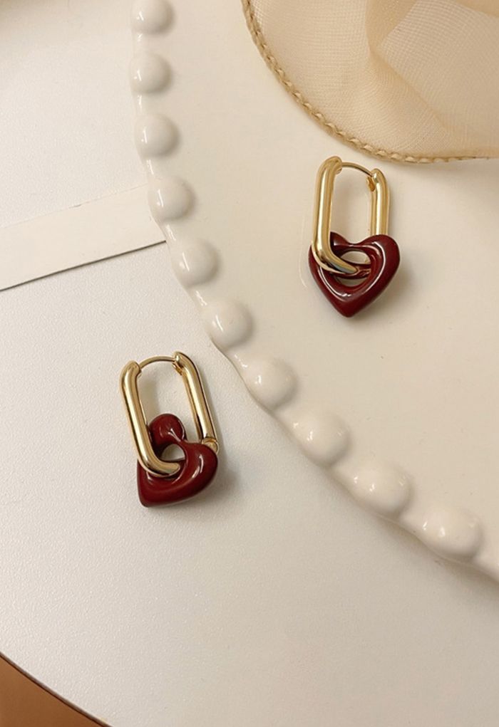 Aretes entrelazados de rectángulo y corazón