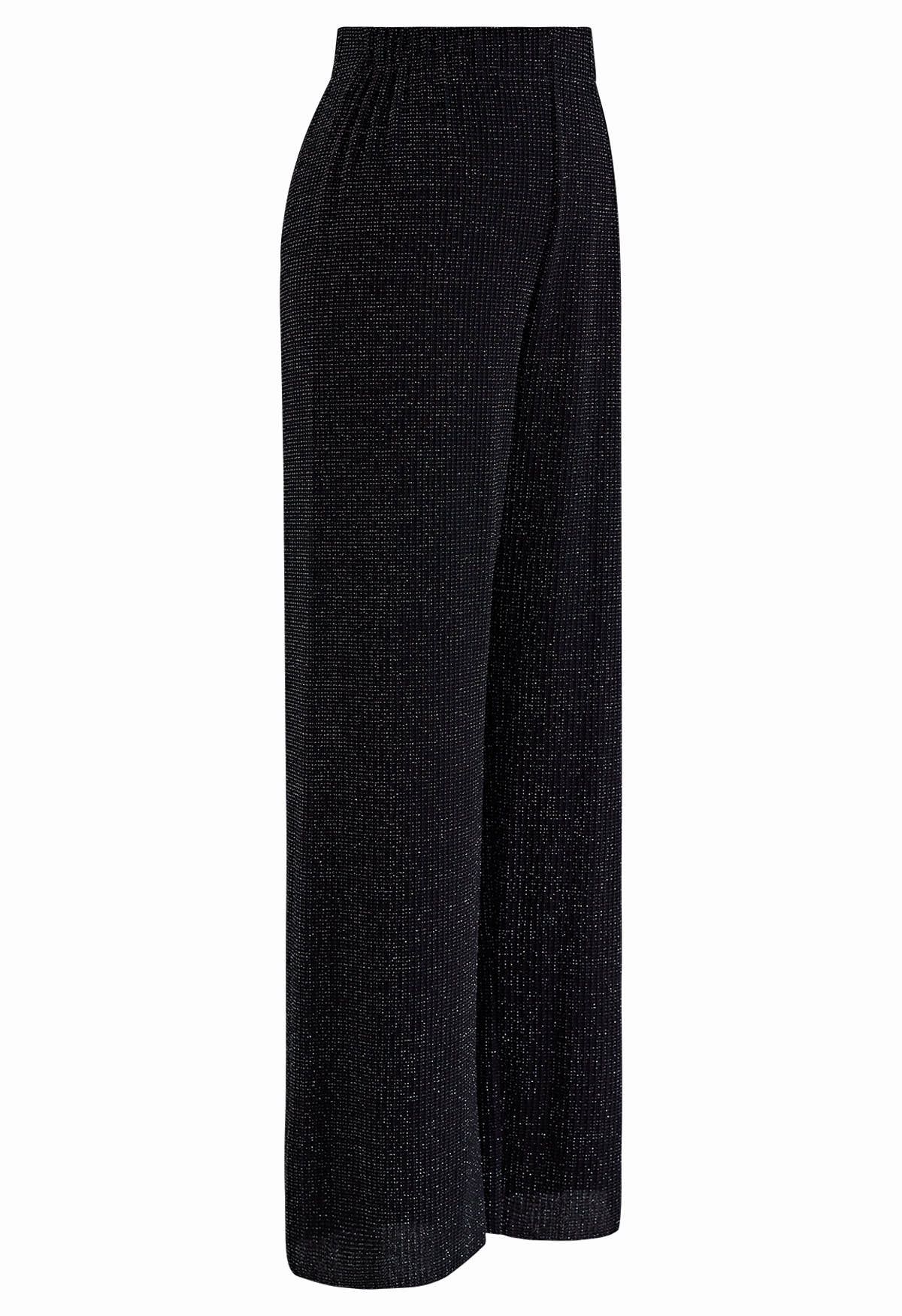 Pantalones negros de pernera recta Midnight Shimmer