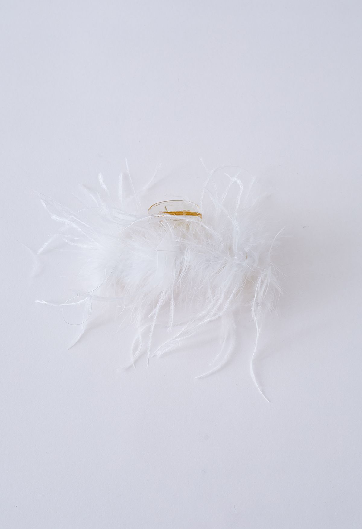 Pasador Airy Feather en blanco