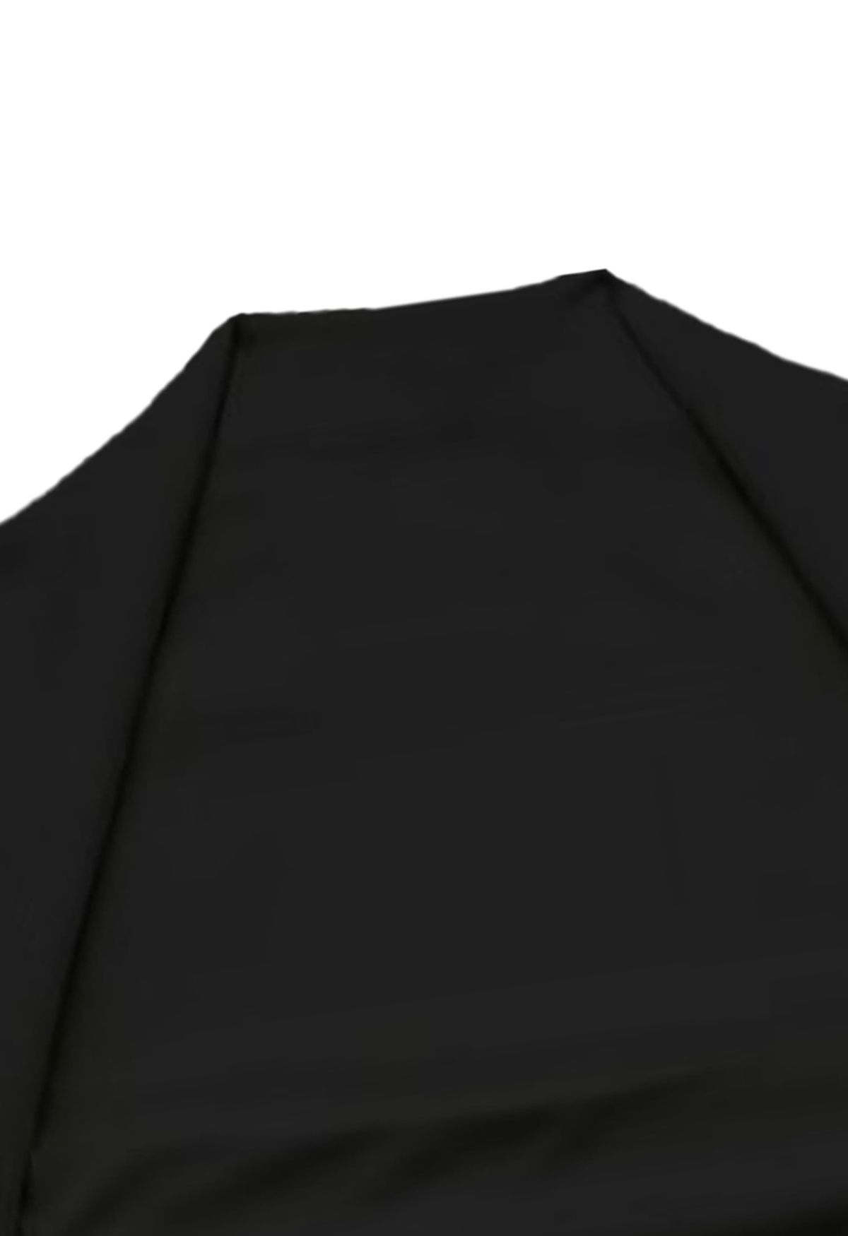 Top sin mangas con cuello cuadrado y cintura fruncida en negro