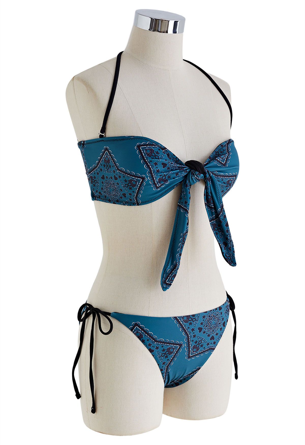 Conjunto de bikini con lazo anudado de Bohemia