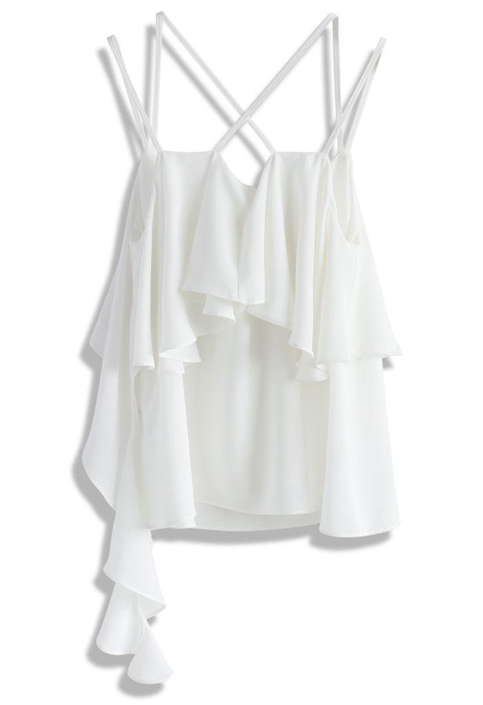 Layers of Falls Cami Top en blanco