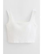 Camiseta de Tirantes Bandeau Simple Lines en Blanco