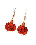 Pendientes colgantes de resina con calabaza de Halloween