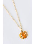 Collar con colgante de calabaza con corona